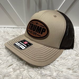 TRUMP 2024 Laser engraved Richardson 112 Trucker Hat.